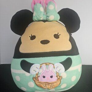 Squishmallows Disney Easter Minnie Mouse 10 Inch Plush Bunny Ears Holding Basket